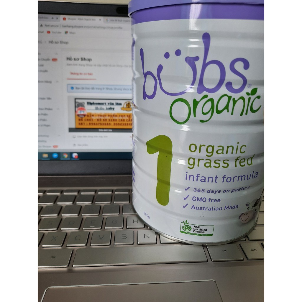 Sữa bò Bubs Organic Úc số 1,2,3 800gr