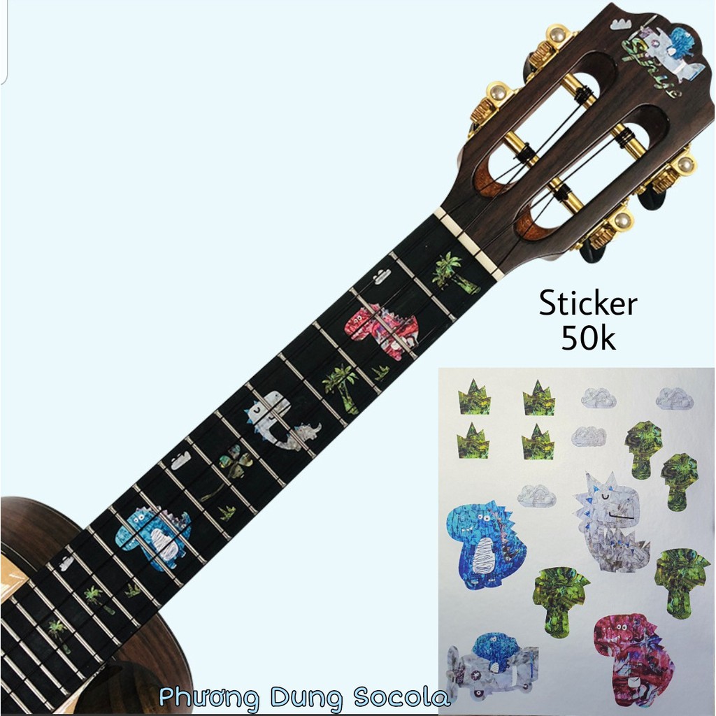 Sticker dán cần đàn Ukulele