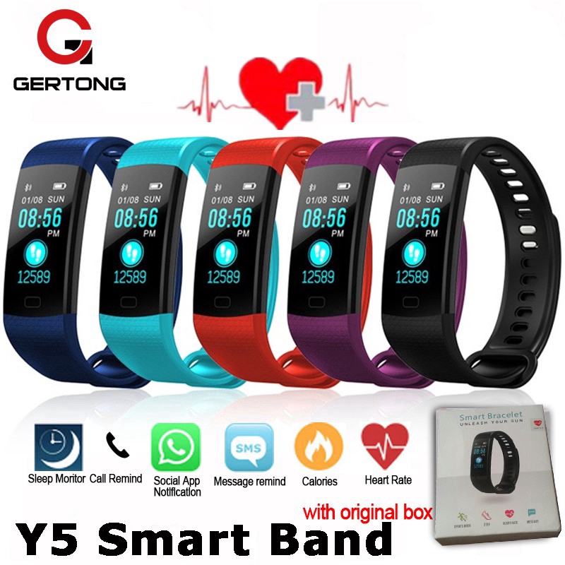 Vòng đeo tay thông minh Y5 chống nước định vị GPS, theo dõi sức khỏe cho nam