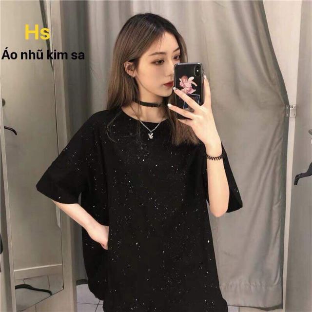 Áo nhũ kim sa A1010 chất cotton mềm mịn, thoáng mát