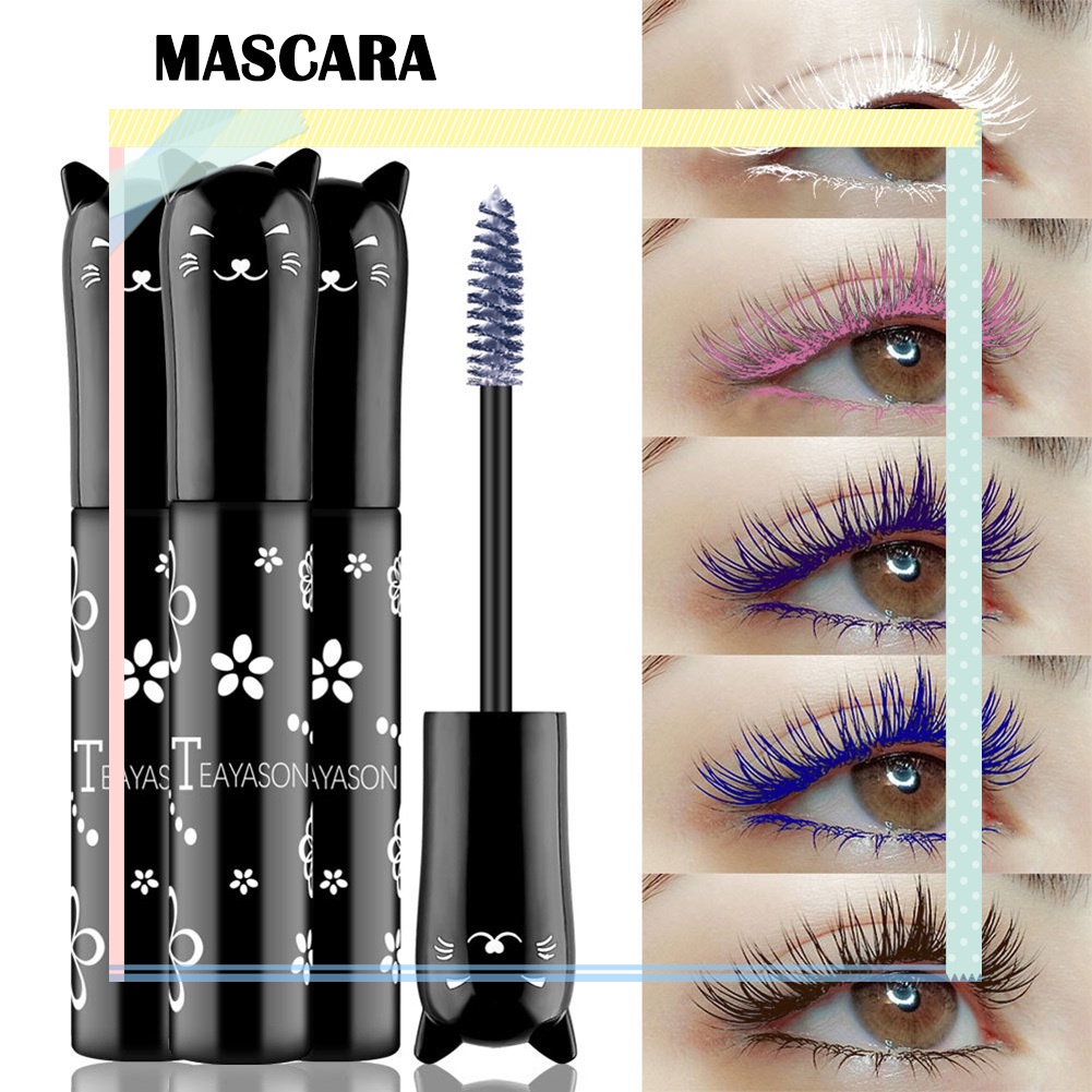 [Hàng mới về] Mascara sợi 3d nhiều màu sắc chống thấm nước chuốt dài mi