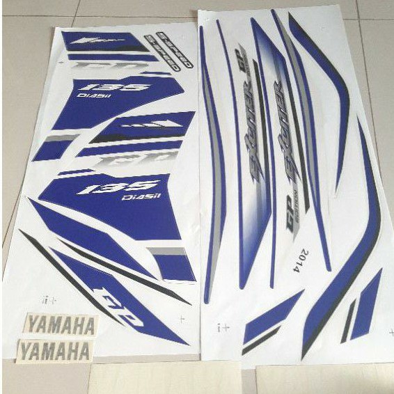 Bộ tem xe EXCITER 135, 2014 màu xanh GP