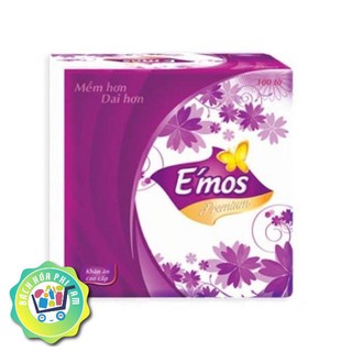 Khăn giấy vuông E'mos - 100 tờ/bịch