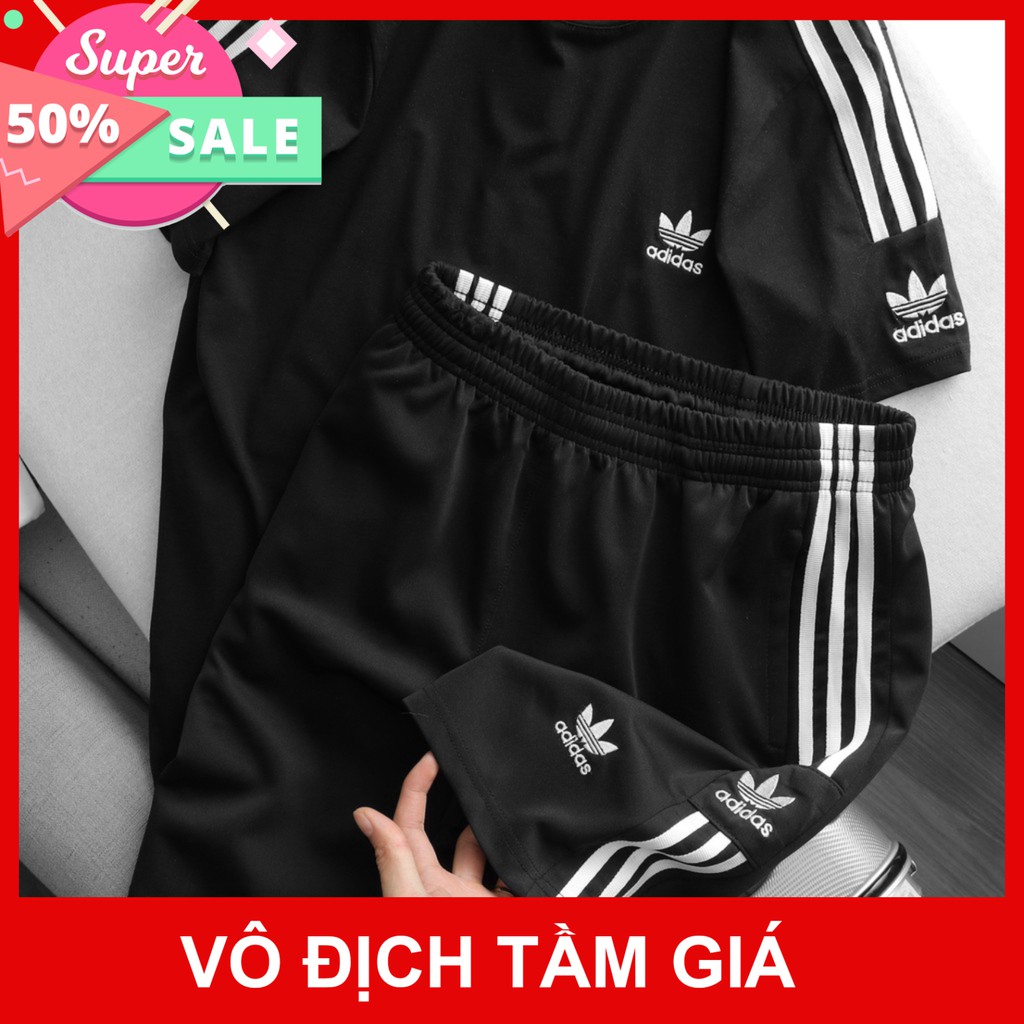 [Hàng Đẹp - FreeShip] Bộ quần áo thể thao nam thun cao cấp, bộ adidas nam mùa hè năng động