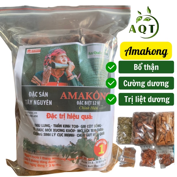 AMAKONG [1 Thang] 12 Vị Ngâm Rượu, Thang AmaKong Chính Hiệu Tây Nguyên Tráng Dương, Tăng Sinh Lý