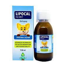 LIPOCAL K2-MK7 Canxi Thực Vật Giúp Bé Tăng Chiều Cao, Xương Chắc Khỏe 150ml - TP105