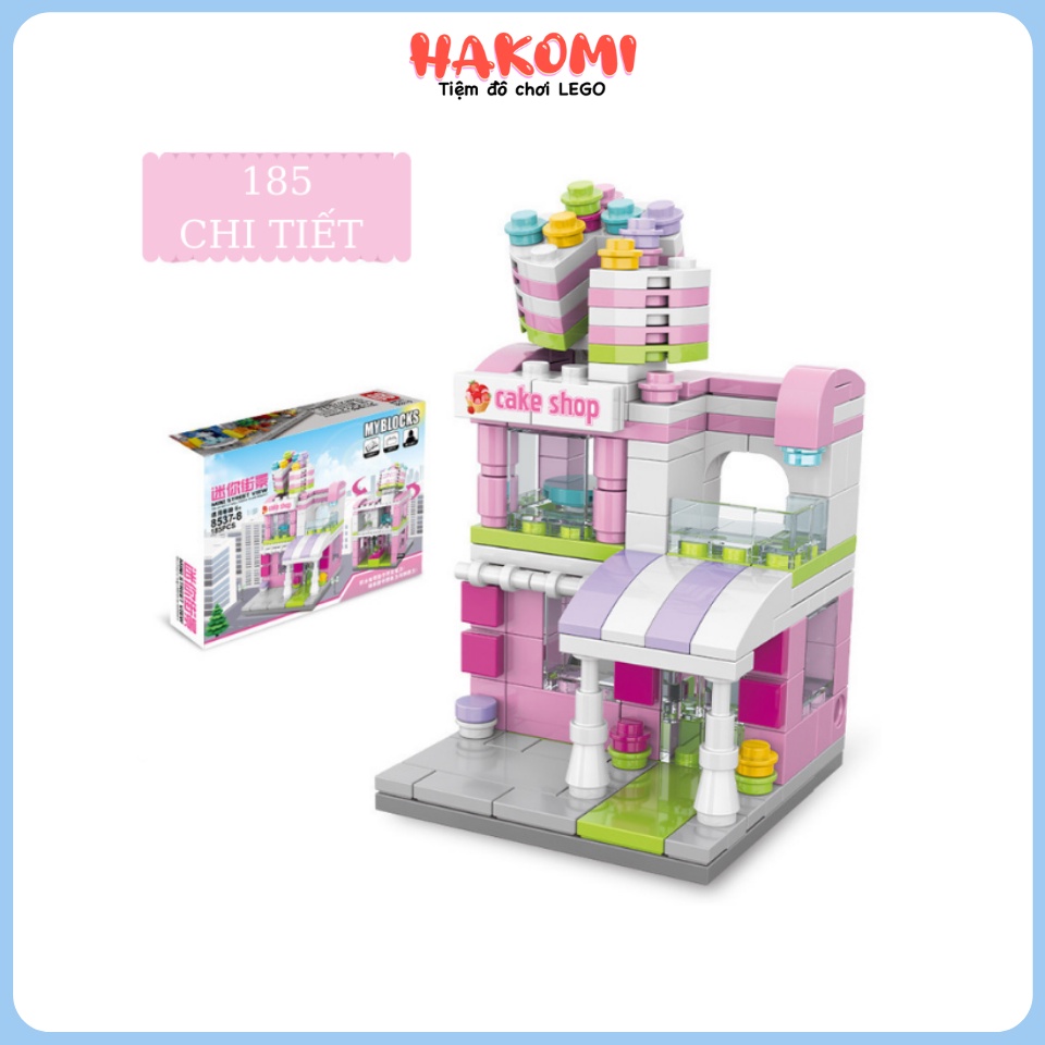 Bộ Đồ Chơi Lego Mô Hình Cửa Hàng Đường Phố Giáo Dục Cho Bé trên 150 Chi Tiết