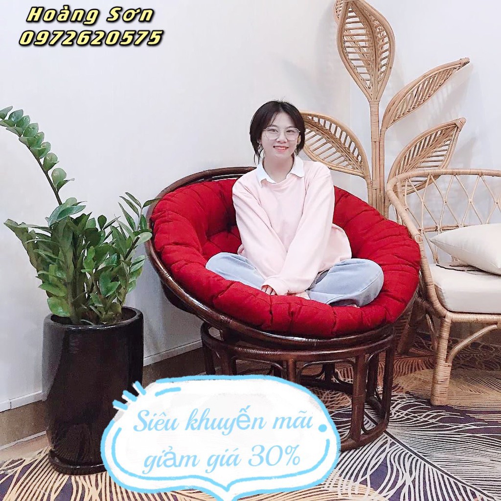 Đệm ghế papasan làm máy có khóa kéo ( sẵn hàng)