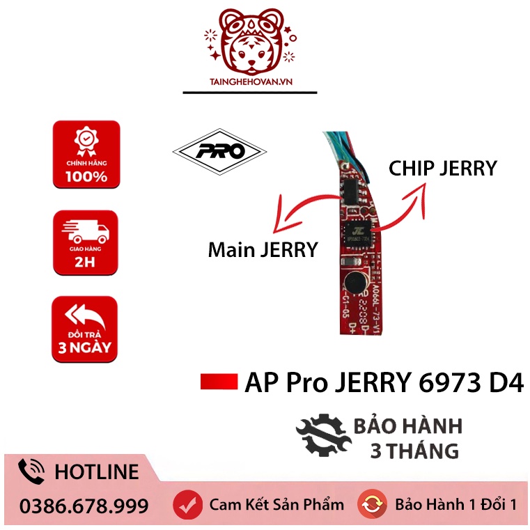[TaiNgheJerry] Tai Nghe Bluetooth AP PRO Jerry Chip 6973 D4, Vi Trình Mới Nhất 3A