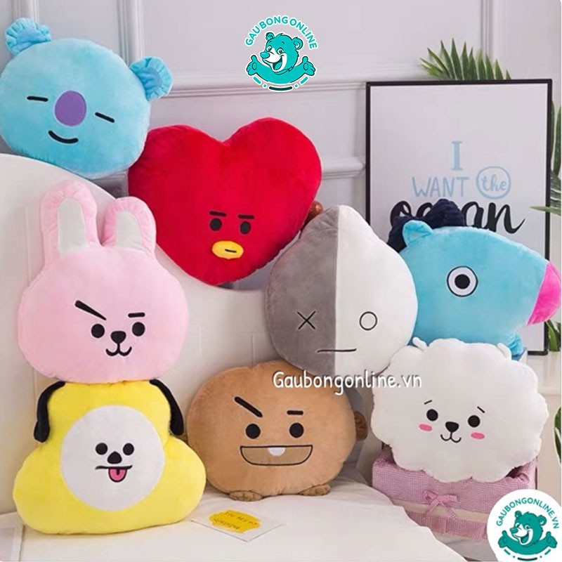 Gối ôm BT21 siêu cute chất mềm ôm cực thích - 30cm