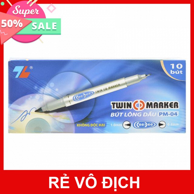 Hộp 10 Bút Lông Dầu Thiên Long Ceedee PM-04