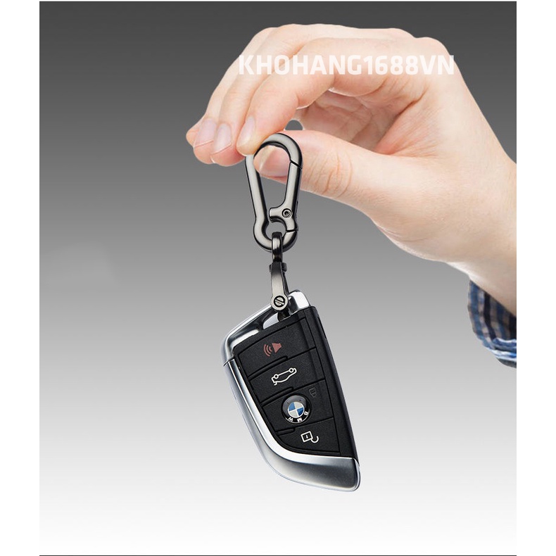 Móc khóa kim loại kèm bảng số điện thoại và dây đeo thời trang