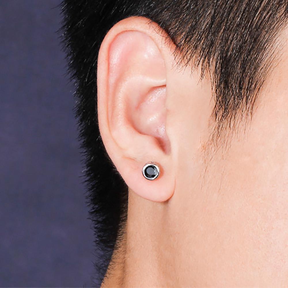 AROMA Bông Tai Thời Trang Hàn Quốc Đơn Giản Sáng Bóng Cá Tính Cho Nam