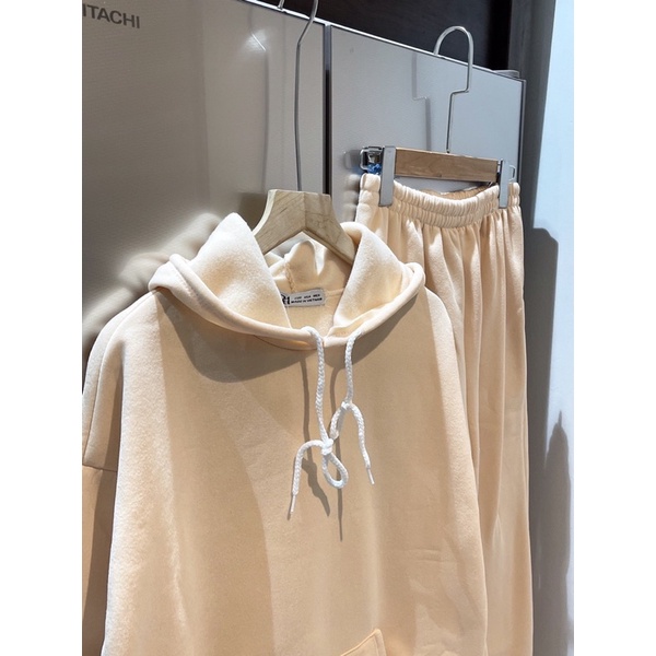 Bộ nỉ bông áo hoddi  quần bo gấu TTHD1 với 3 tông màu | BigBuy360 - bigbuy360.vn