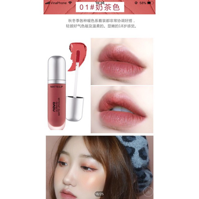 Son Kem Lì Novo Big Ultra HD Matte Lip Hàng Nội Địa Trung