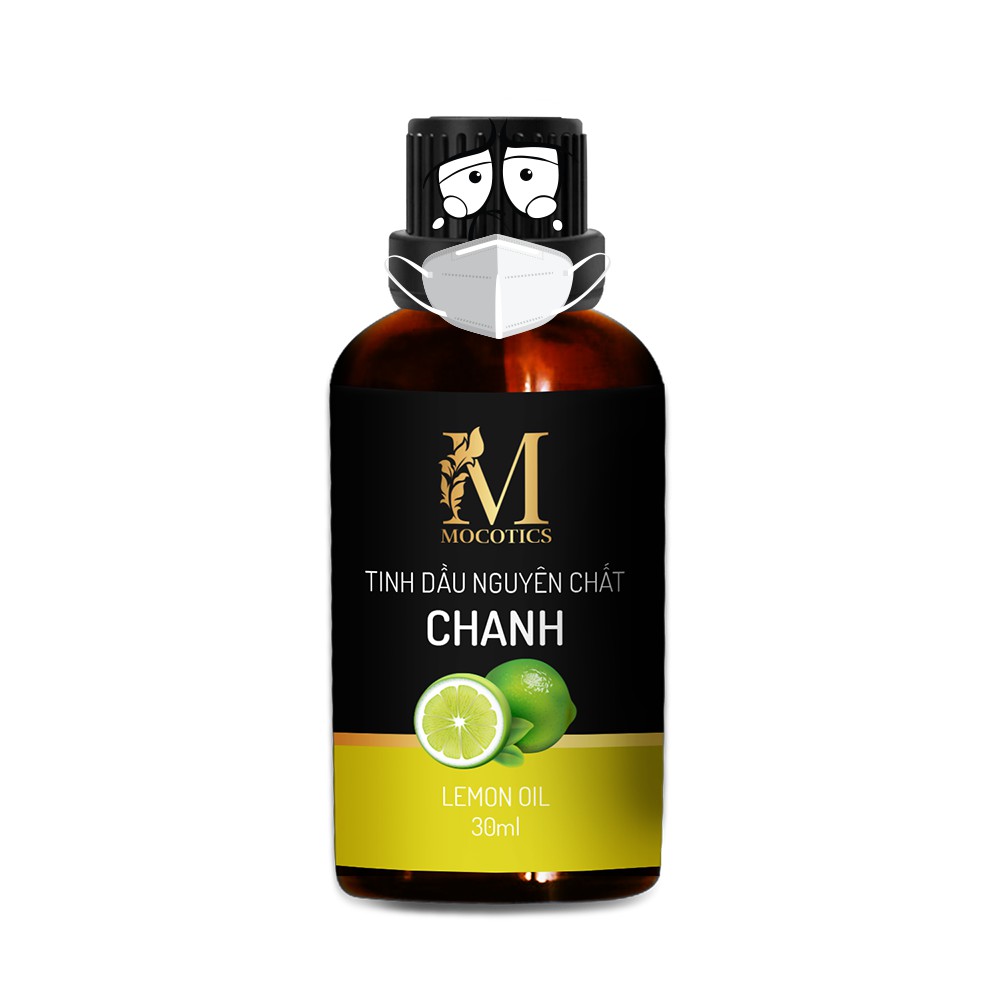 Tinh Dầu Chanh Tươi Mocotics Chai 30ML | 100% Thiên Nhiên Nguyên Chất | Xông Thơm Phòng | Tặng lọ treo tinh dầu treo xe