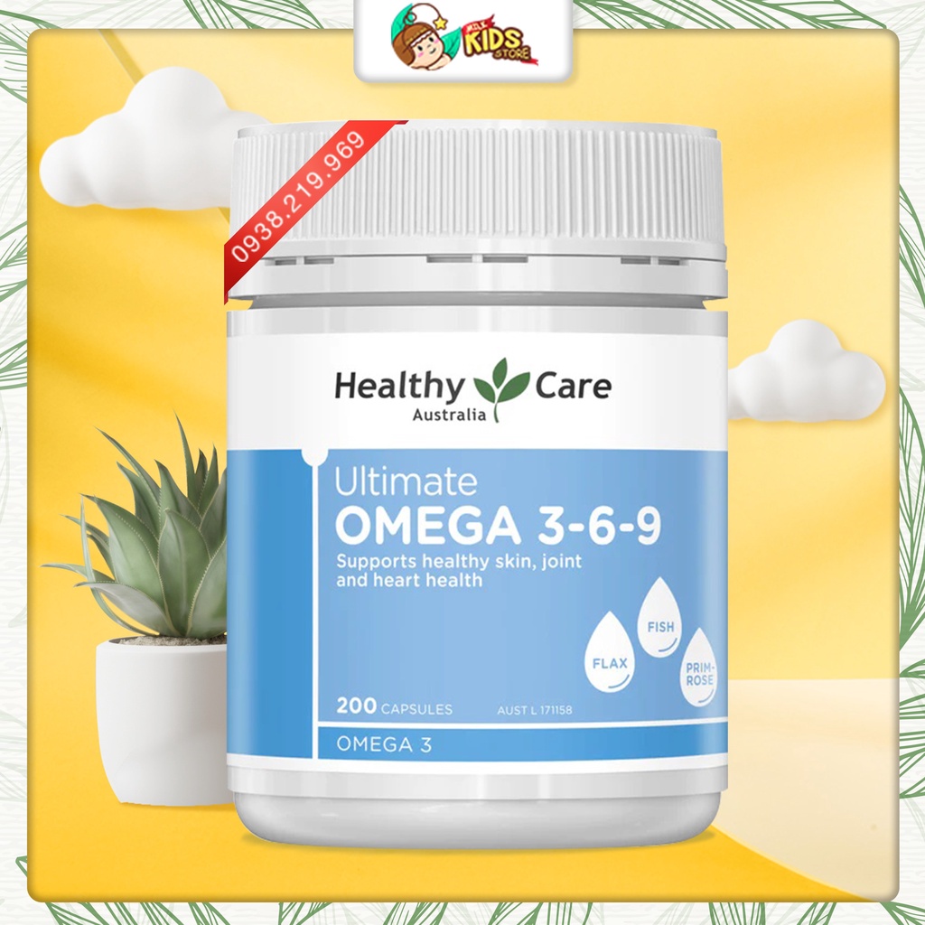 Viên uống Omega 3-6-9 Healthy Care Ultimate 200 viên Úc