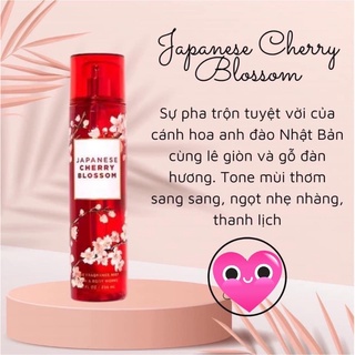 Bodymist bath&bodyworks ( xịt thơm body ) fullsize 236ml