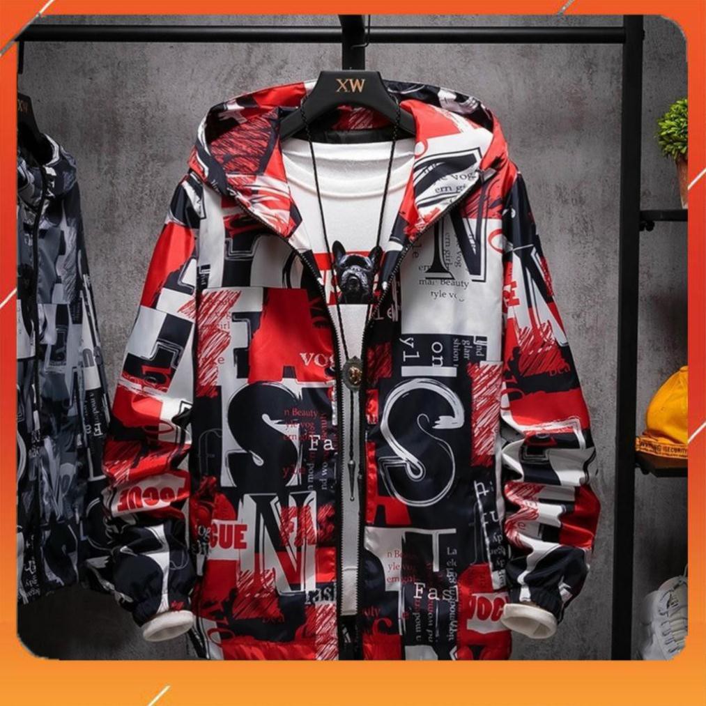 Áo khoác dù form rộng Unisex , áo khoác dù in hình 3D cá tính - TH17