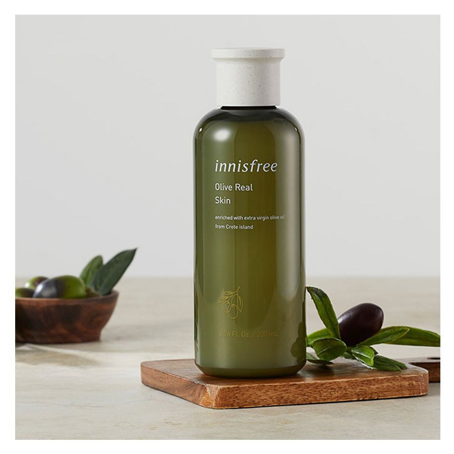 Nước hoa hồng dưỡng ẩm Innisfree Olive Real Skin 200ml