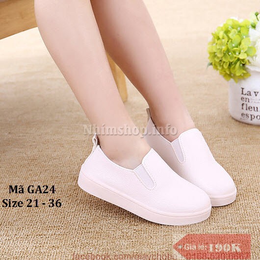 Giày Slip Ons Trẻ Em 1 - 12 Tuổi GA24