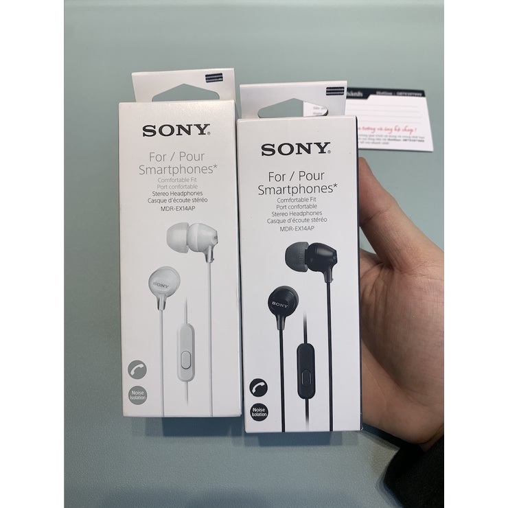 Tai nghe Sony có mic, jack 3.5mm MDR-EX14AP chống ồn tốt cho game thủ