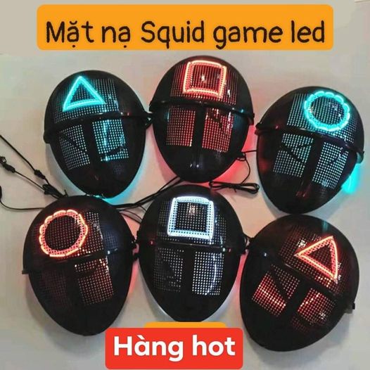 Đồ chơi mặt nạ squid game có đèn