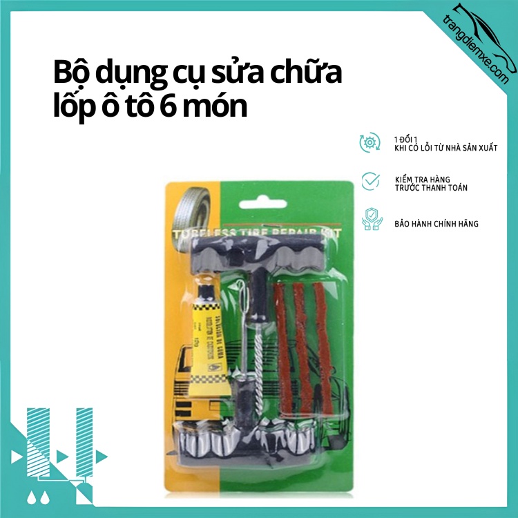 Bộ 6 Dụng Cụ Sửa Chữa Khẩn Cấp Ô Tô - Vá Lốp Ô Tô Khẩn Cấp 4 By-433