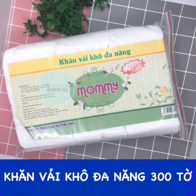 Khăn giấy khô Đa năng túi 300 tờ Mommy