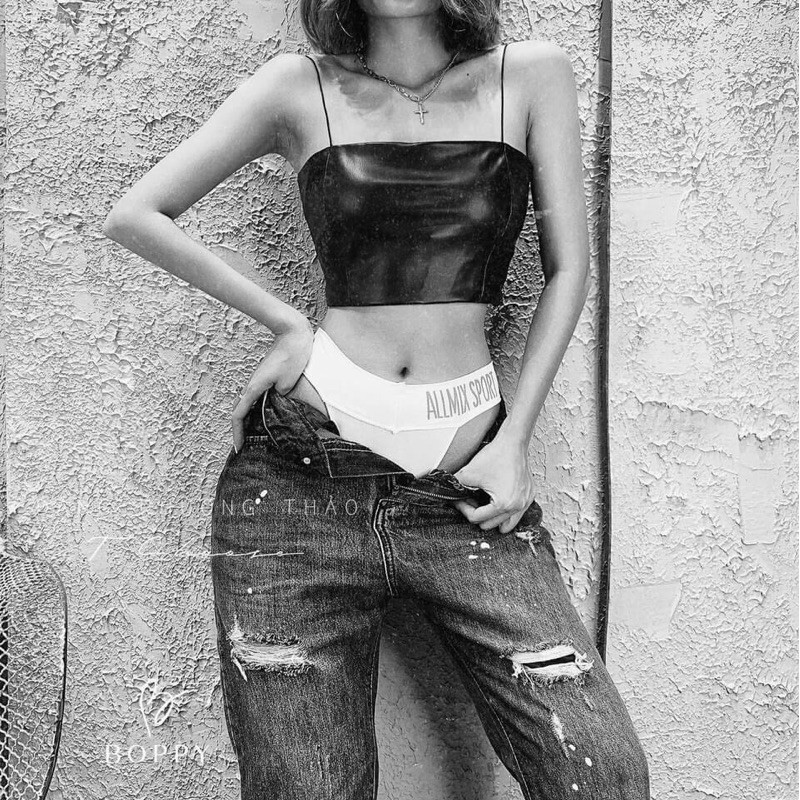 Áo croptop da 2 dây | BigBuy360 - bigbuy360.vn