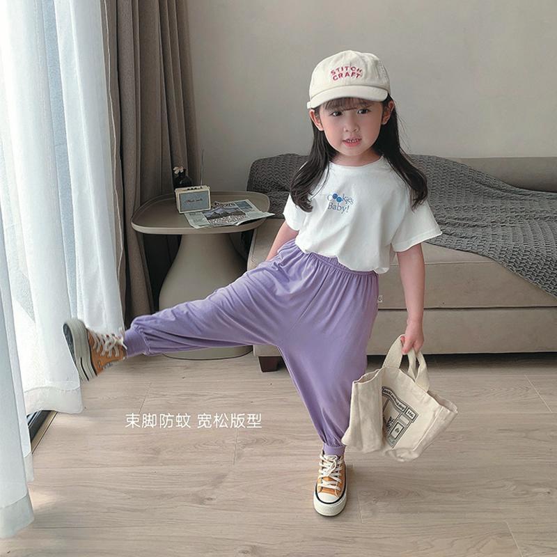 [Babycat] Hàng Có Sẵn Quần Dài Dáng Rộng Chống Muỗi Phong Cách Nhật Hàn Thời Trang Mùa Hè Xuân Hè Giản Dị Dành Cho Bé Gái