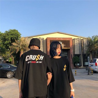 Áo thun freesize mặc áo đôi tay lở form rộng unisex crush cực kul