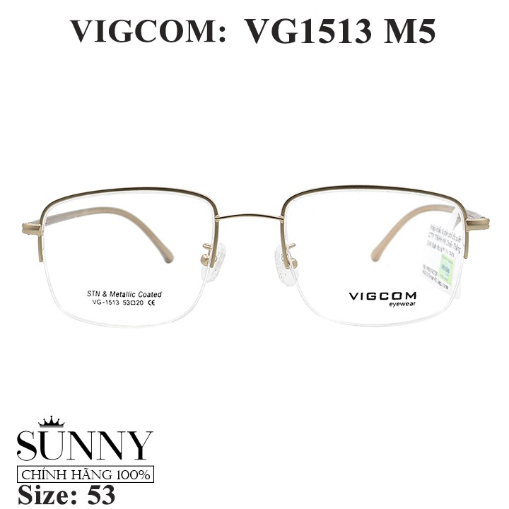VG1513 M5  gọng kính thời trang Vigcom chính hãng, thiết kế dễ đeo bảo vệ mắt