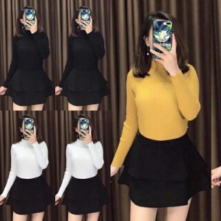 Áo cổ cao 7 phân