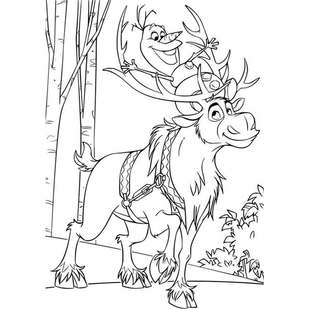 Line art Tranh tô màu Anime khổ A4  - Cho những bạn yêu thích phim ELSA