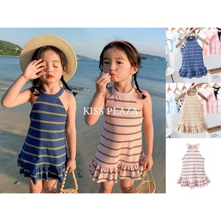 HOT | VÁY KẺ CỔ YẾM ĐUÔI CÁ XINH XẮN CHO BÉ YÊU 7-17KG | VIDEO THẬT| KISS PLAZA