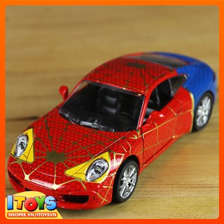 Xe ô tô Spider-Man dài 16.5cm, mô hình xe ô tô Spider-Man ITOYS đồ chơi trẻ em