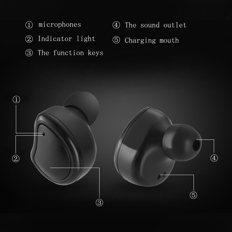 PK PB-01 Earphone Built-in Mic Stereo Earphone With Chargeable Mini Box