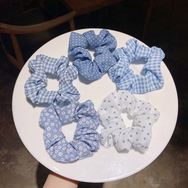 Cột tóc scrunchies dễ thương Dây bộc tóc