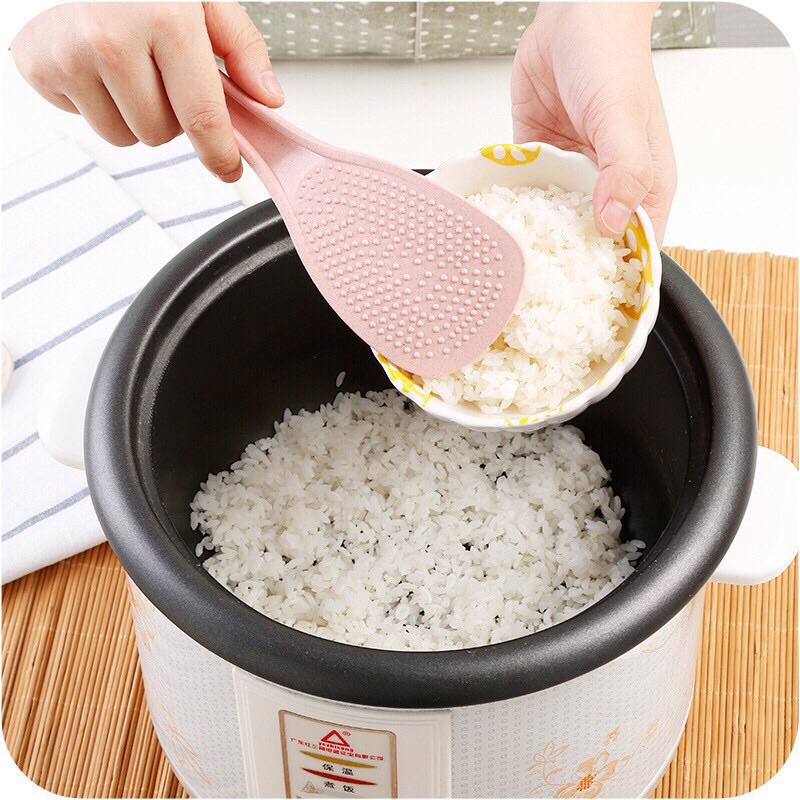 Muôi lấy cơm lúa mạch nhiều màu sắc an toàn - Vá lấy cơm, muỗng xới cơm lúa mạch chống dính