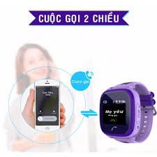 Đồng hồ định vị trẻ em thông minh DF25g - chống nước ( 2 màu xanh dương + tím ) + tặng kèm sim