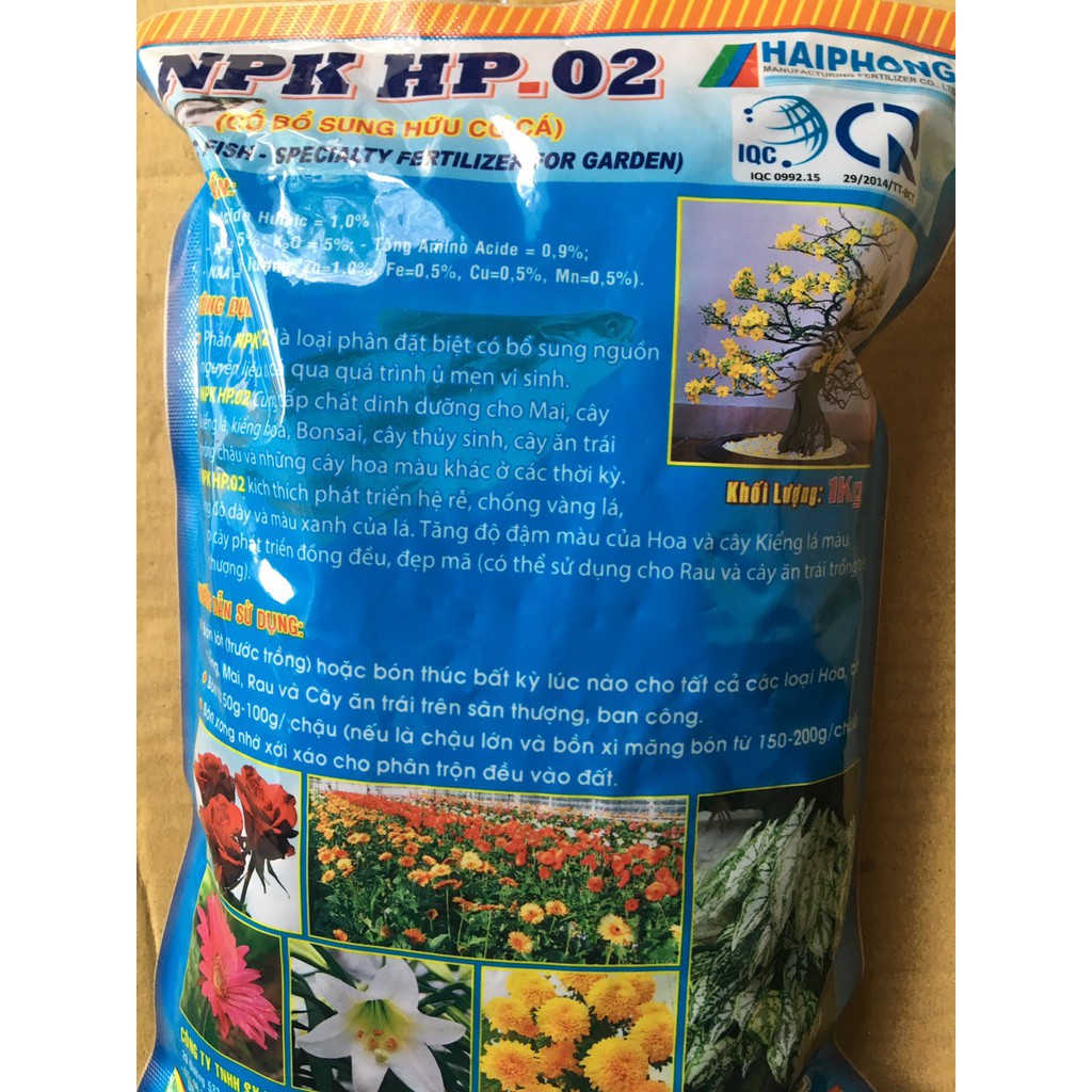 PHÂN CÁ HỮU CƠ NPK HP 02 (gói 1KG)