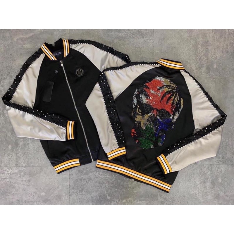 ÁO KHOÁC BOMBER ĐÍNH ĐÁ HÀNG CAO CẤP , FULL SIZE CÓ SẴN