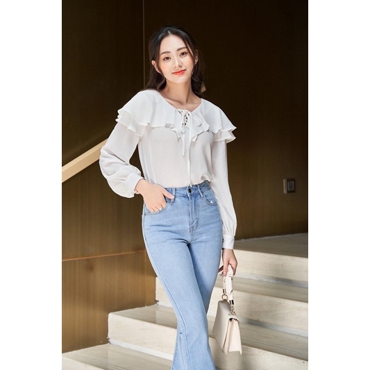 Ceci Cela - Áo Kiểu Nữ Tay Dài Voan Fency