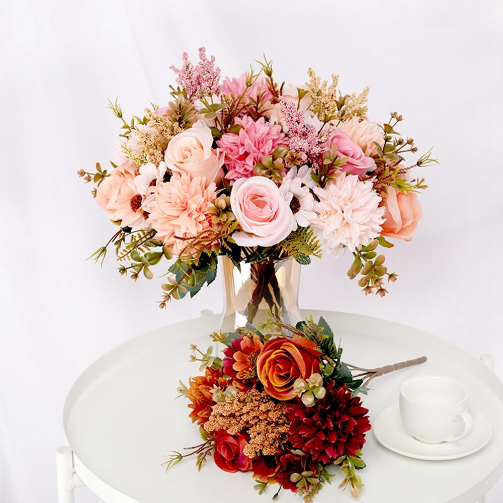 Bó Hoa Cẩm Tú Cầu Giả Trang Trí Giáng Sinh