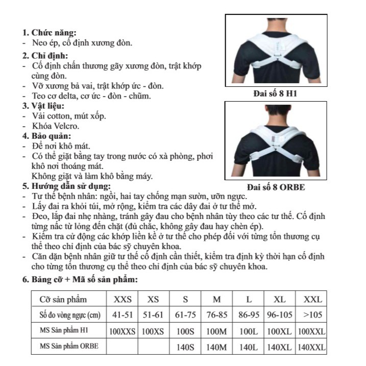 ĐAI SỐ 8 ORBE H1- HÀNG CHÍNH HÃNG