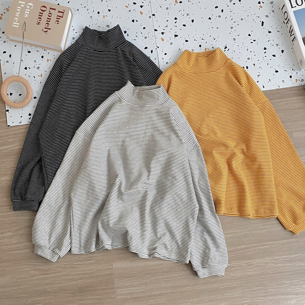 Áo nỉ len kẻ cổ 3p Simbabo | BigBuy360 - bigbuy360.vn