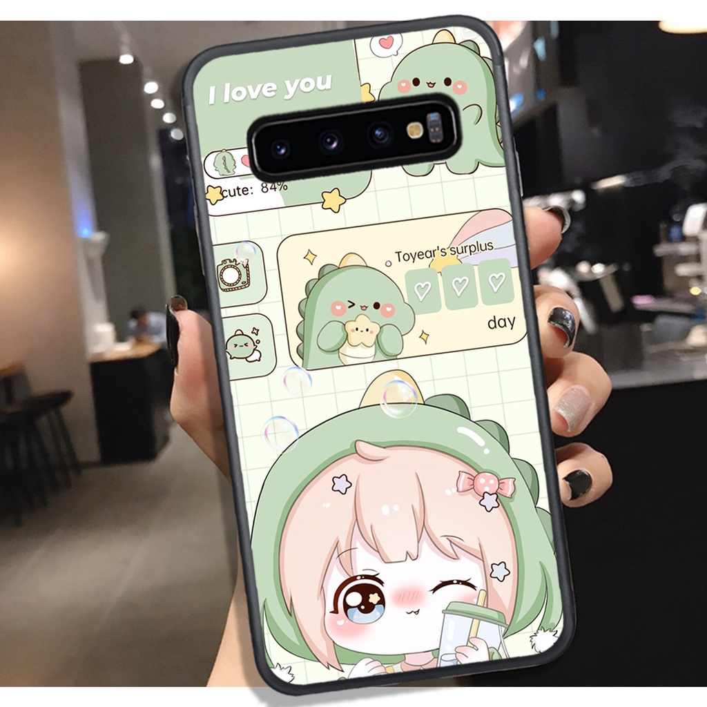 [HOT]ỐP SAMSUNG S10 - S10 PLUS- S10 5G , IN HÌNH KHỦNG LONG CHIBI SIÊU DỄ THƯƠNG.