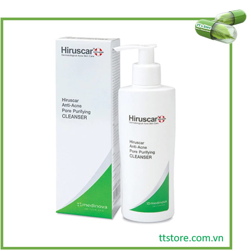 Sữa rửa mặt ngừa mụn HIRUSCAR Anti-Acne Cleanser+ [Chai 100ml] [Hirusca]