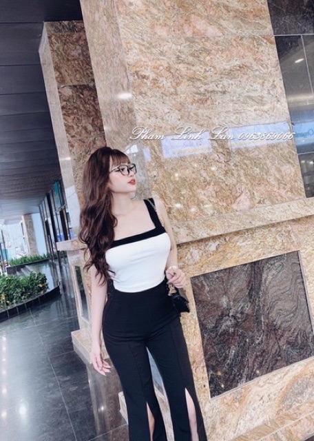 Set quần loe xẻ